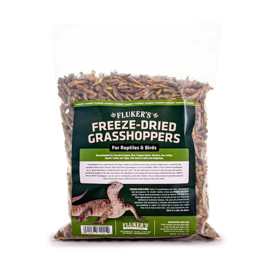 Flukers Freeze Dried Grasshoppers for Reptiles Packed with Protein and Essential Nutrients 1 lb. Value Pack