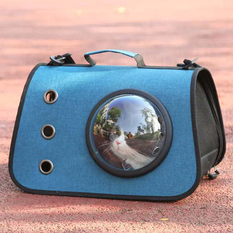 Compact Cat Carrier with Mesh Ventilation
