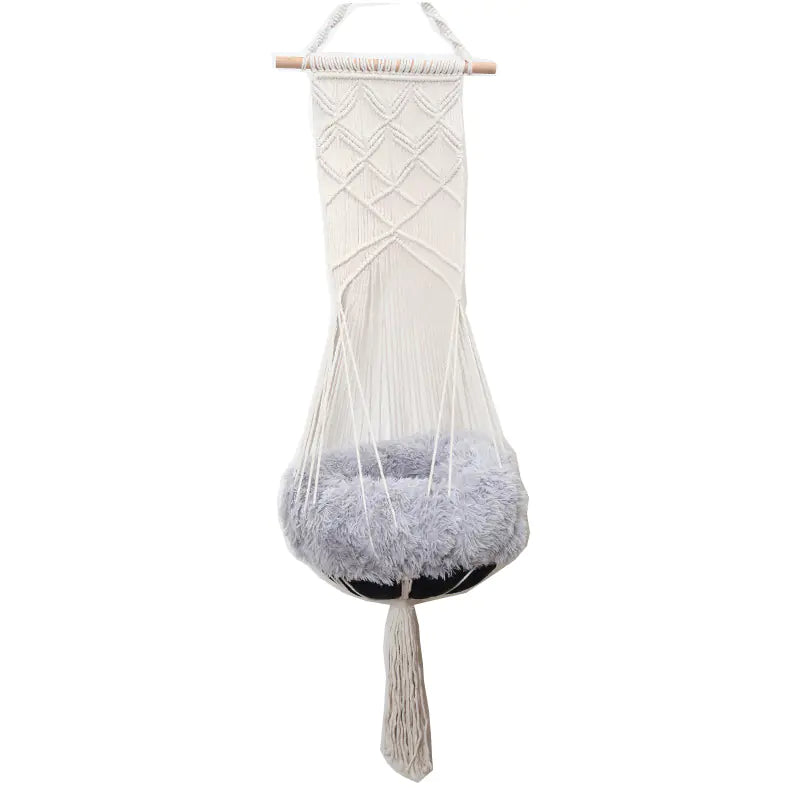 Boho Chic Cat Hammock with Artisan Lace