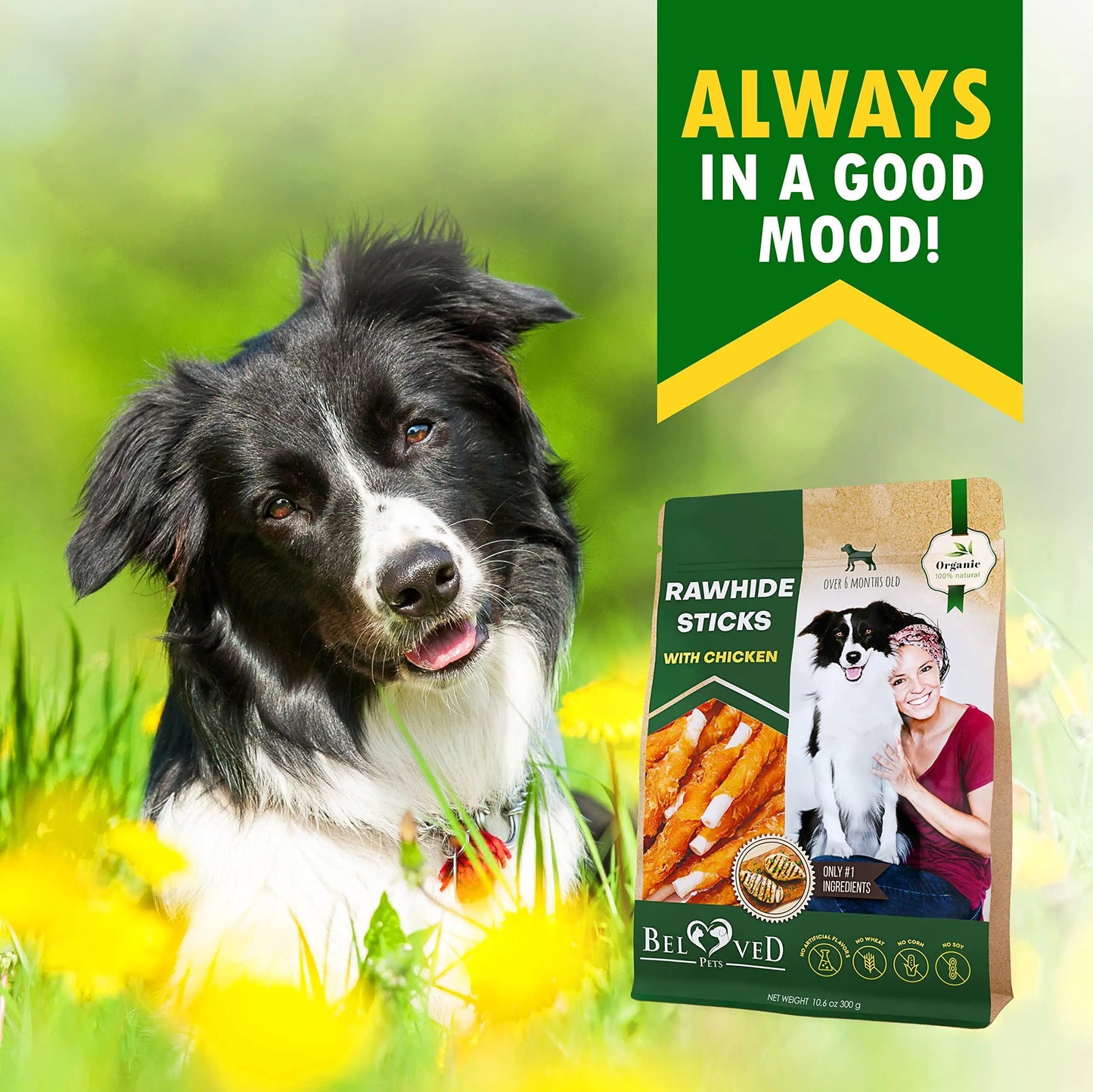 Chicken-Wrapped Rawhide Dog Treats