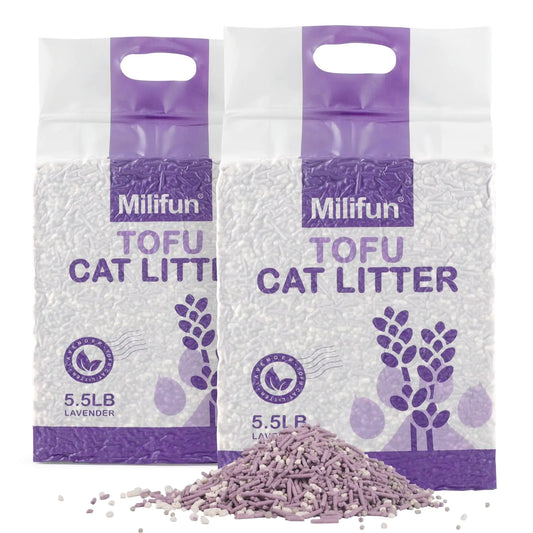 Lavender Bliss Tofu Cat Litter - Dust-Free & Clumping