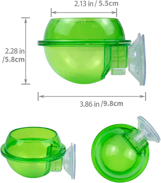 Chameleon Feeding Bowl with Suction Cup for Reptiles