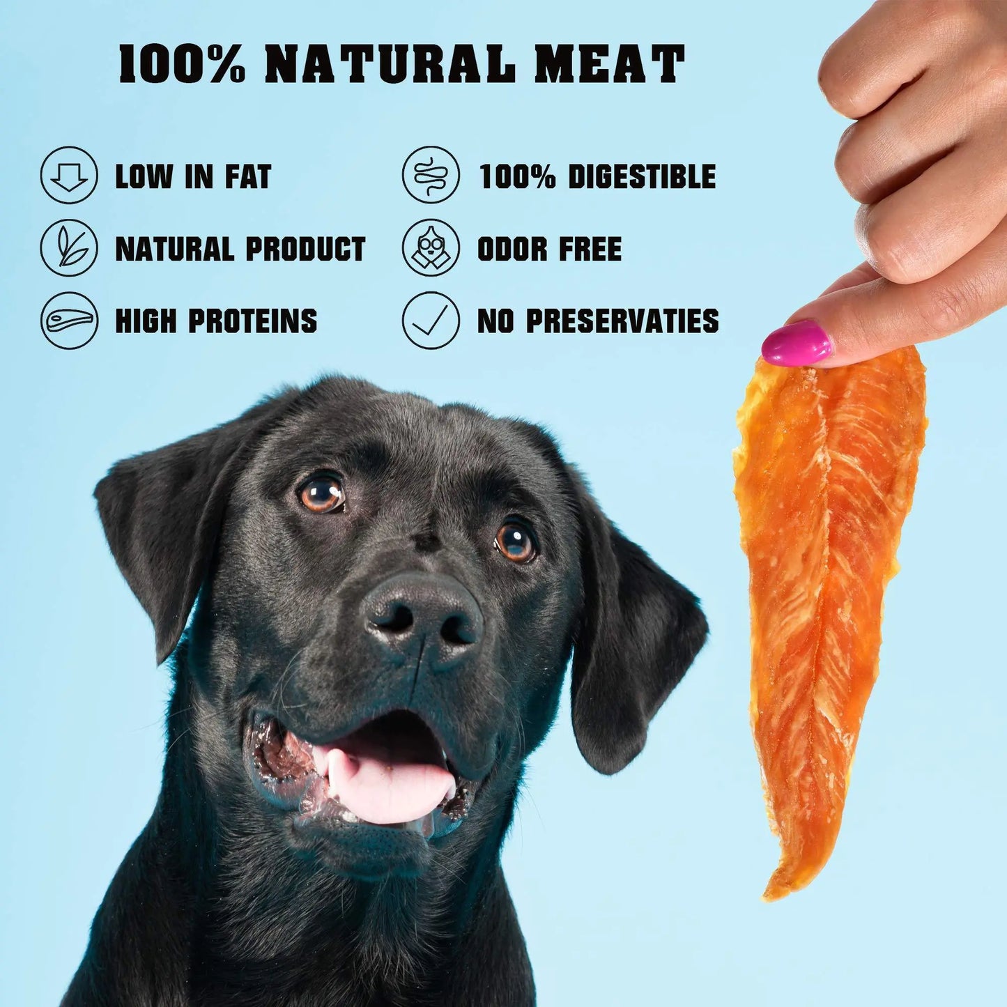 Grain-Free Organic Chicken Jerky Dog Snacks 1.5 Lb