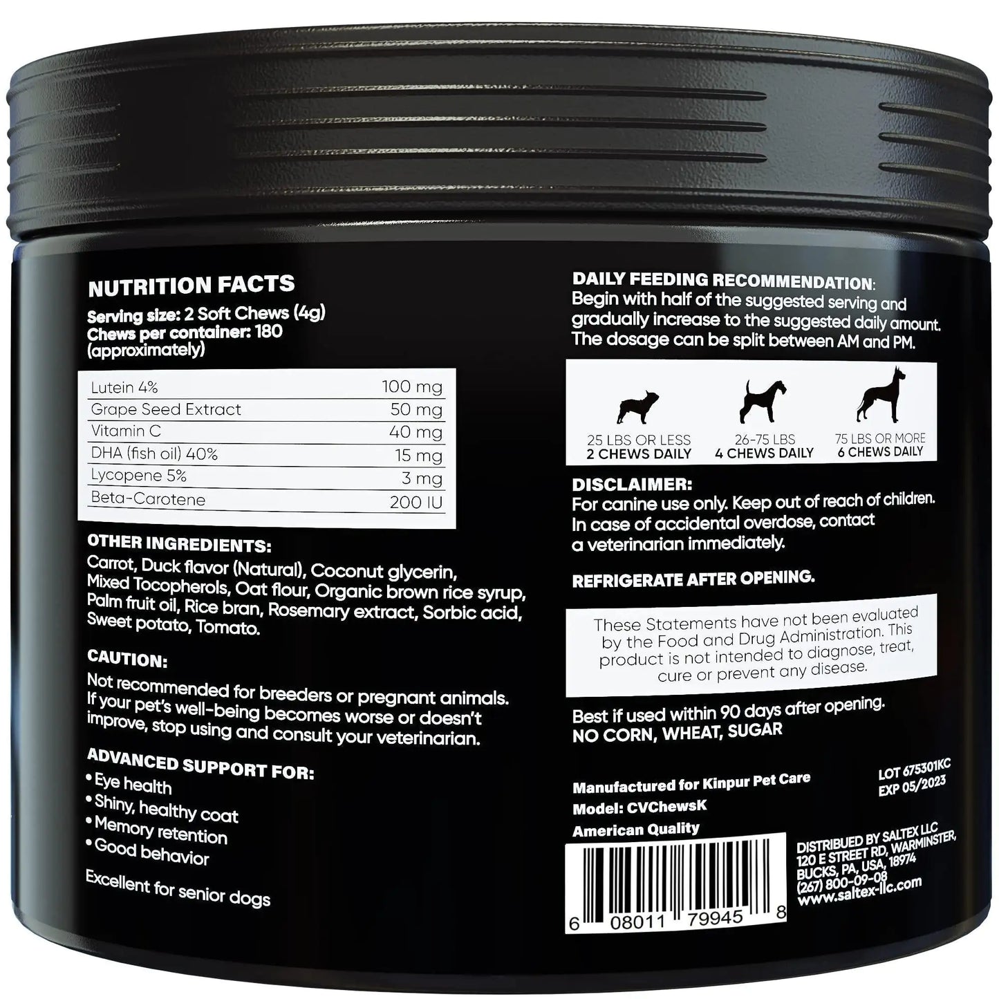 Duck-Flavored Dog Eye Health Chews