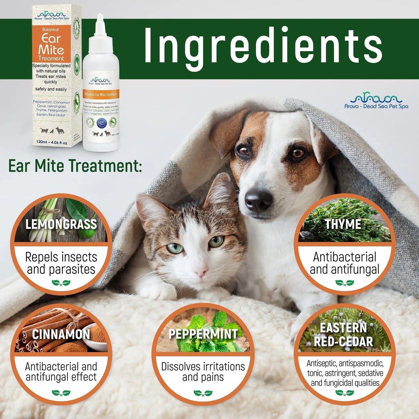 Natural Ear Mite Treatment for Dogs & Cats