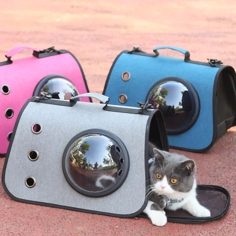 Compact Cat Carrier with Mesh Ventilation