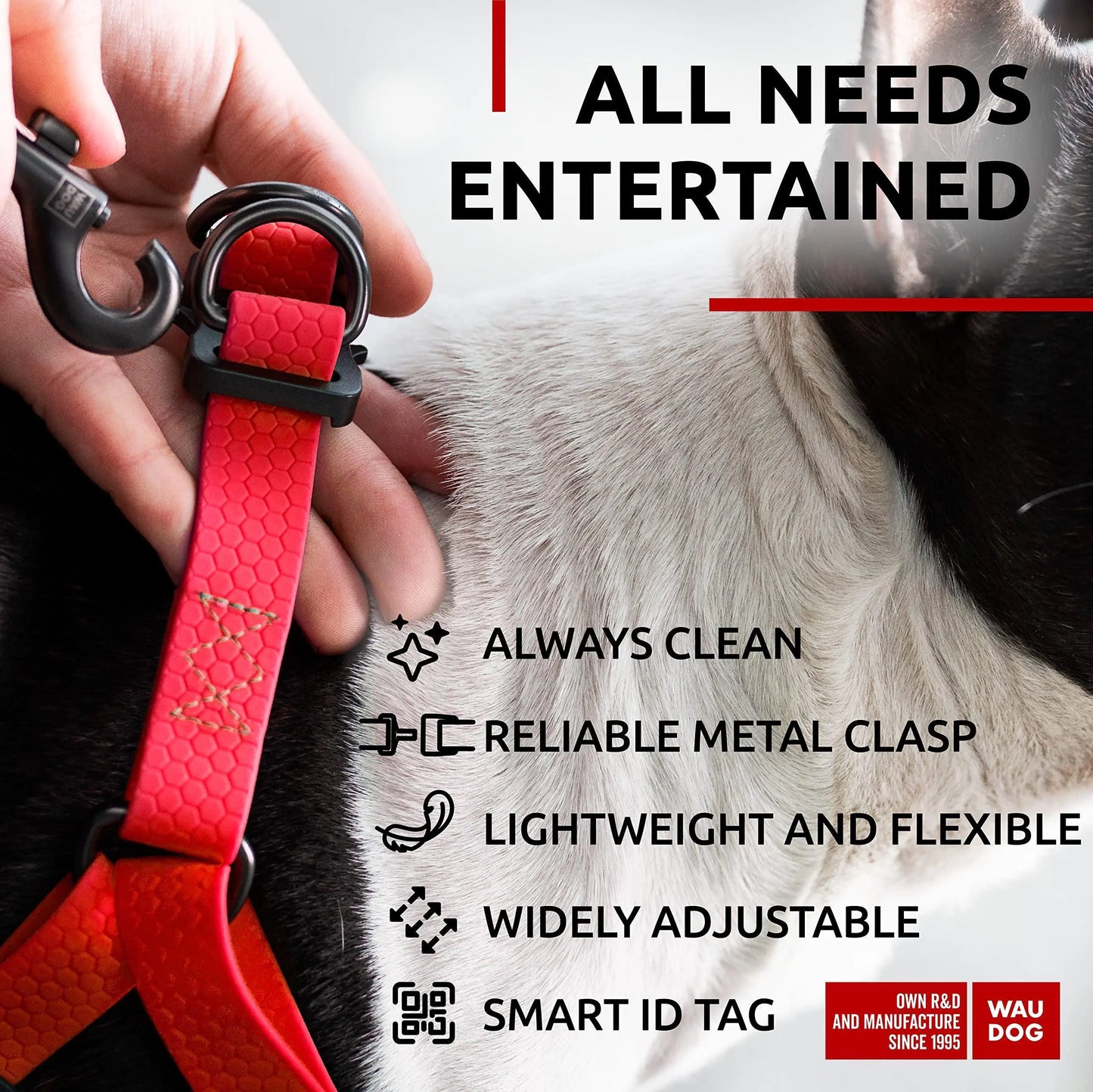 Red Waterproof Dog Harness