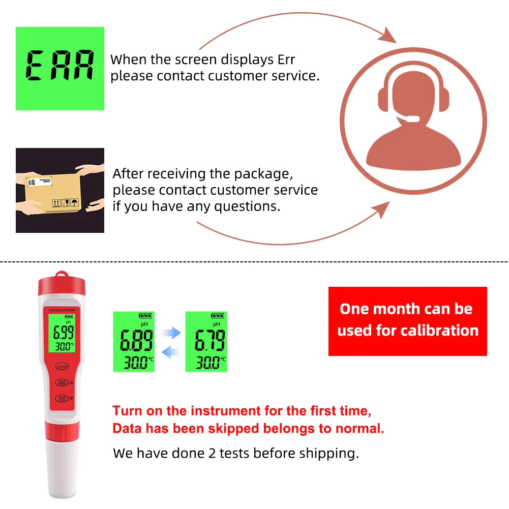 Digital PH EC Meter LCD Tester Pocket Hydroponics Aquarium Water Test Pen
