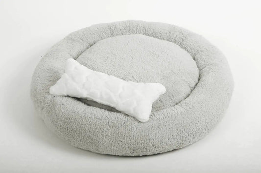 Cookie Pet Sherpa Fleece Washable Round Dog Cat Bed