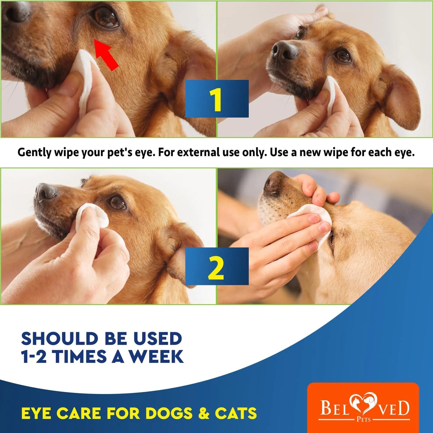 Cat Dog Eye Wash Wipes