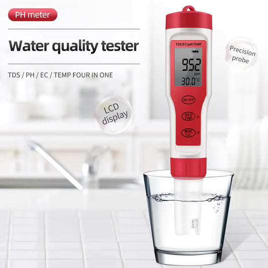 Digital PH EC Meter LCD Tester Pocket Hydroponics Aquarium Water Test Pen