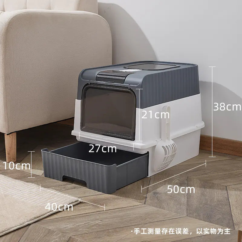 Oversized Anti-Splash Cat Litter Haven