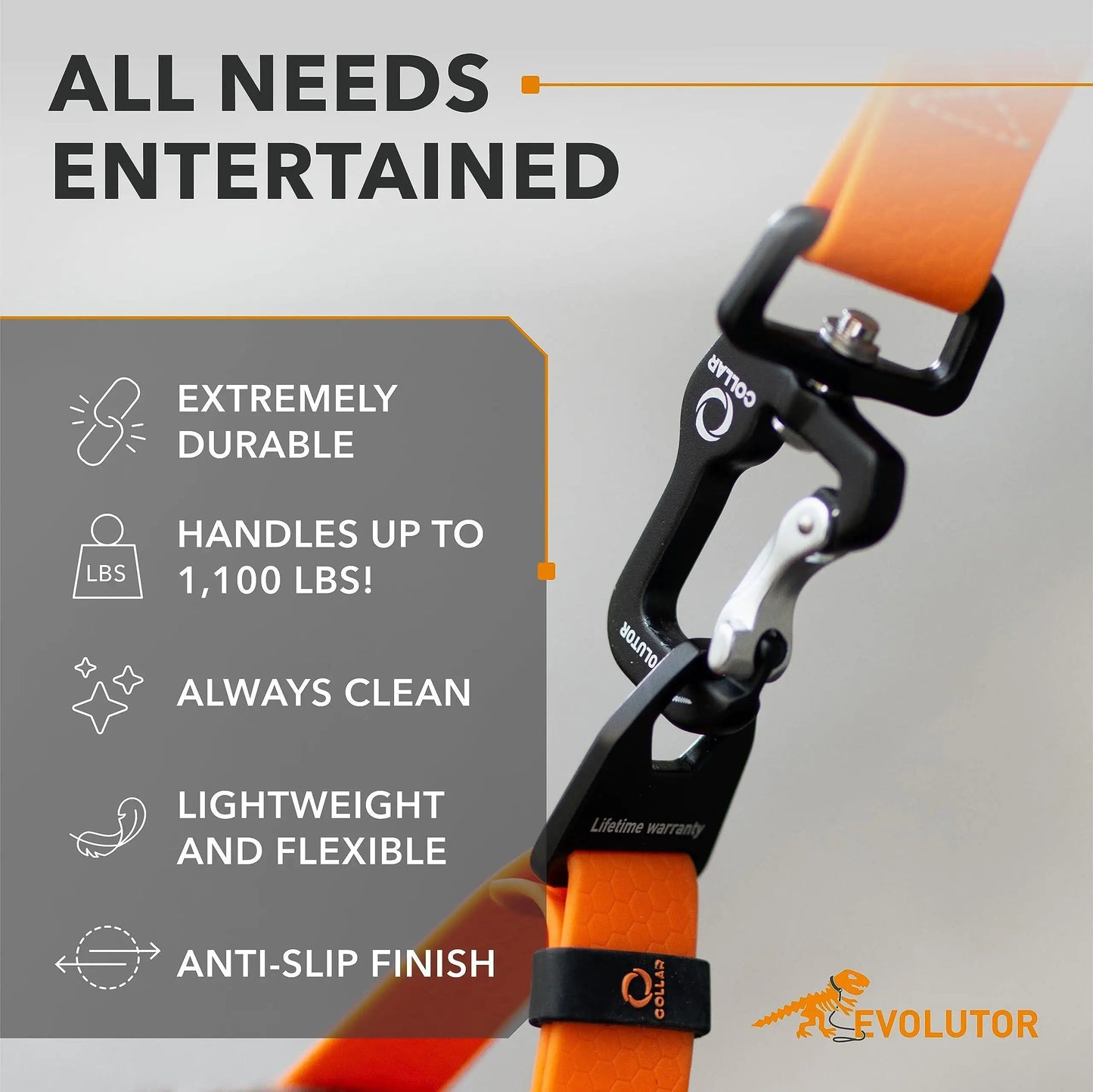Orange Extra Heavy Duty Dog Leash