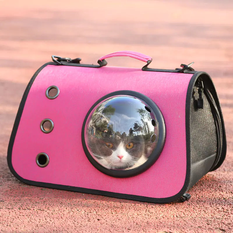 Compact Cat Carrier with Mesh Ventilation