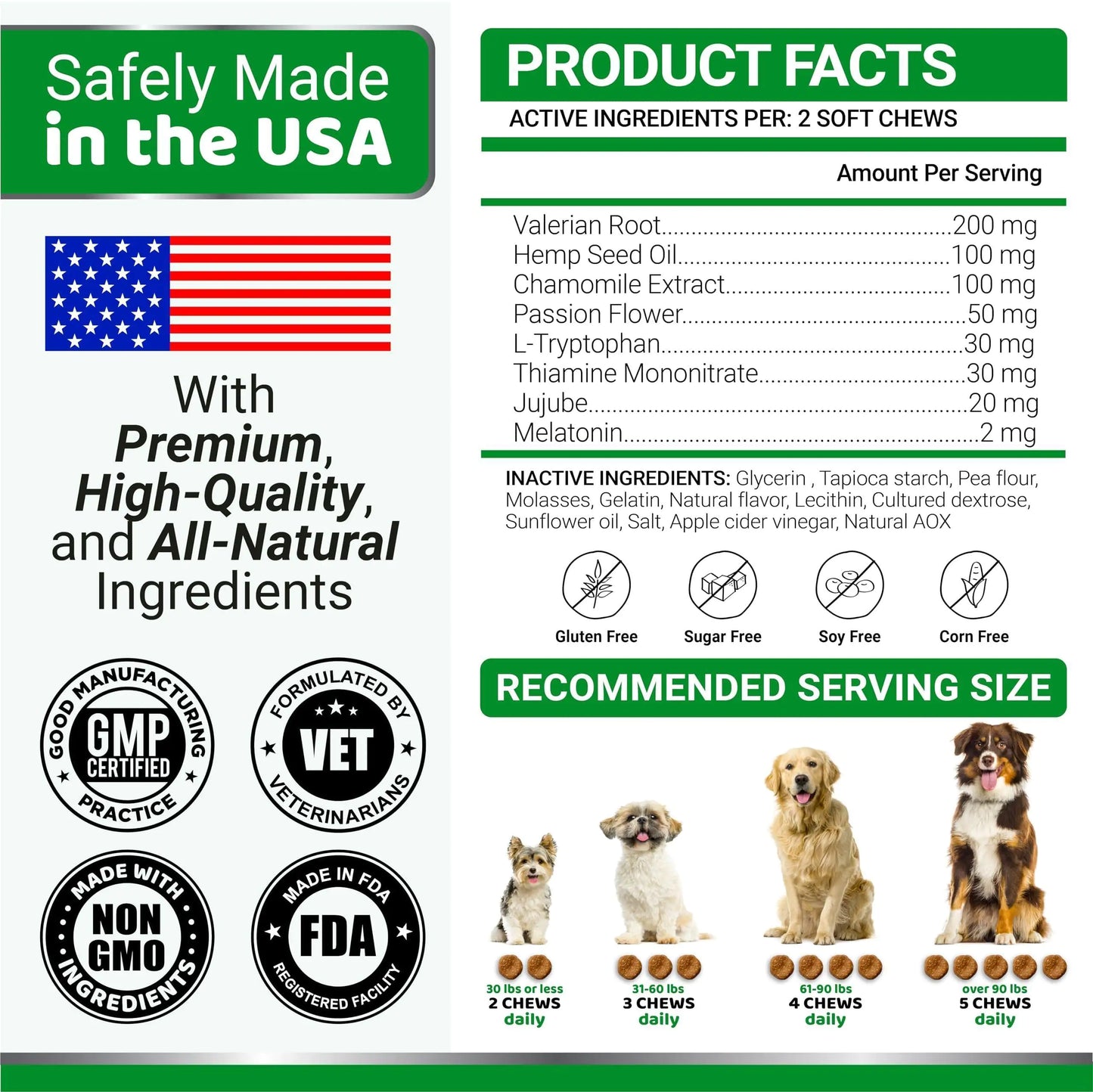 Hemp Soothe 170 Dog Calming Chews - Chicken Flavor