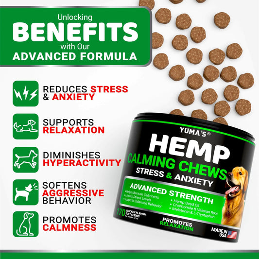 Hemp Soothe 170 Dog Calming Chews - Chicken Flavor