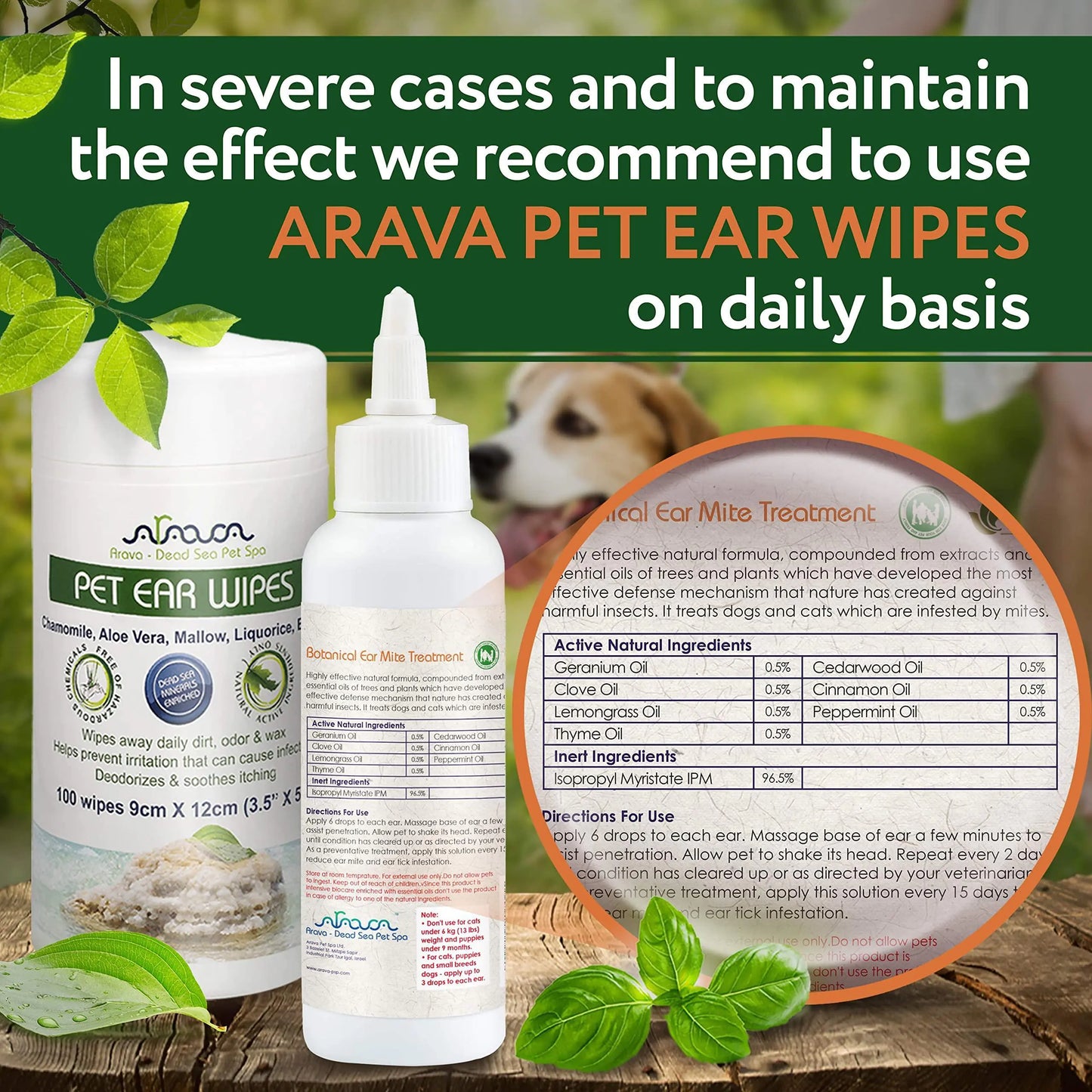 Natural Ear Mite Treatment for Dogs & Cats