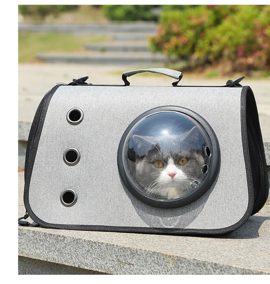 Compact Cat Carrier with Mesh Ventilation