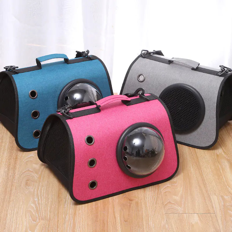 Compact Cat Carrier with Mesh Ventilation