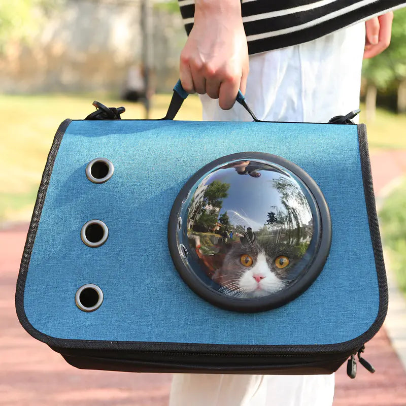 Compact Cat Carrier with Mesh Ventilation